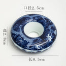 GobekUsa Blue White Porcelain Teacup Tray Set, Chinese Retro Home Decor Accessory