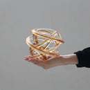 GobekUsa Geometric Wound Glass Twine Sphere Ornament - Handmade Home Decor Accessory