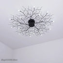 GobekUsa Country Branch Iron Ceiling Light: American Style Living Room Decor Fixture