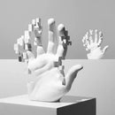 GobekUsa Abstract Mosaic Sculpture Hand Model Resin Figurine Home Desktop Decor