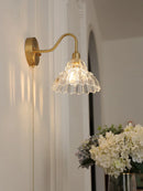 GobekUsa Brass Glass Pendant Light - Luxury Minimalist LED Nordic Flower Restaurant Lamp