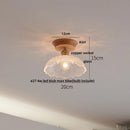 GobekUsa Clear Glass LED Ceiling Light, Modern Nordic Bedroom Decor Ceiling Lamp