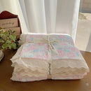 GobekUsa Lace Romantic Comforter Set - Full Twin Double Size Bed Linens
