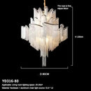 GobekUsa LED Flower Tassels Ceiling Chandelier for Living Room, Staircase - Elegant Villa Pendant Light