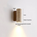 GobekUsa LED Wall Sconce Modern Nordic Wood Canopy Terrazzo Bathroom Mirror Light