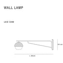 GobekUsa Black Metal Arm Glass Ball Designer Wall Lamp Luxury Fixture
