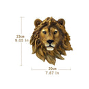 GobekUsa Animal Head Wall Hanger: Decorative Resin Wildlife Hook Rack Statue