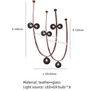 GobekUsa Leather Chandeliers 2023 LED Minimalist Home Decor Lighting for Living Room