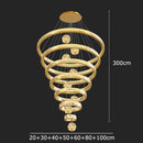 GobekUsa Crystal Chandelier: Modern Living Room Pendant Lamp for Elegant Interior Lighting