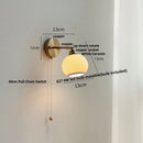 GobekUsa Ceramic LED Wall Sconce Up Down Rotate Pull Chain Mirror Light