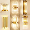 GobekUsa Gold Crystal Wall Lights: Modern LED Sconce for Bedroom, Living Room & Bathroom