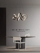 GobekUsa Creative Twisted LED Chandelier for Living Room Bedroom Lighting