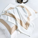 GobekUsa King Size Luxury 1400TC Cotton White Bedding Set with Embroidery