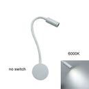 GobekUsa Dimmable LED Wall Sconce Lamp for Bedroom, Living Room, Kids Room - 3W Adjustable Gooseneck Reading Light