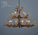 GobekUsa Antler Chandelier: Resin Deer Horn Pendant Lighting for Home, Restaurant, Hotel