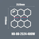 GobekUsa 6500K LED Hexagrid System for Workshop, Gym, Studio - 2 Year Warranty