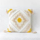 GobekUsa Embroidered Geometric Leaves Pillow Cover Handmade Home Decor 30x50cm/45x45cm