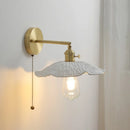 GobekUsa Ceramic Copper LED Wall Light with Pull Chain Switch for Modern Nordic Home Decor