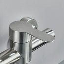 GobekUsa Brushed Nickel Kitchen Faucet - Double Hole Mixer for Cold and Hot Water