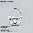 GobekUsa Black Geometric LED Ring Chandelier for Elegant Spaces