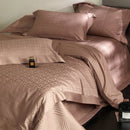 GobekUsa Luxe Egyptian Cotton Jacquard Bedding Set: Duvet, Bedspread, Sheet, Pillowcases