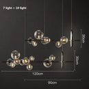 GobekUsa Glass Ball G9 LED Chandelier: Modern Minimalist Nordic Design