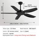 GobekUsa 58-Inch Black Ceiling Fan with Remote Control for Commercial Use