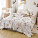 GobekUsa Cartoon Print Quilted Double Blanket for Queen Size Bed