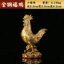 GobekUsa Brass Rooster Fengshui Figurine for Home Office Desktop Decoration