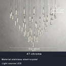 GobekUsa Brass Crystal Ceiling Pendant Light Luxury Large Home Decor Fixture