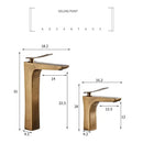GobekUsa Bronze Basin Faucet: Hot & Cold Deck Mounted Bathroom Sink Mixer Tap