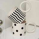 GobekUsa Korean Style Fatty Mug Splash Ink Plastic Cup Couple Coffee Tea Drinkware