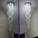 GobekUsa Crystal Chandelier for Staircase Luxury Hotel Bedroom Hanging Light