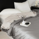 GobekUsa Double Layer Satin Queen Duvet Set Smooth & Cool Luxury Quilt Cover Pillowcases