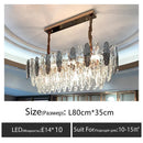 GobekUsa Diamond Crystal Chandelier Pendant Lamp LED Lighting for Elegant Living Room
