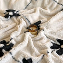 GobekUsa Double-Layer Jacquard Lamb Wool Blanket - Cozy Sofa Throw for Winter Home Comfort