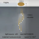 GobekUsa Golden LED Tapered Chandelier for Modern Living Room & Kitchen Lighting