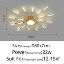 GobekUsa Black Gold LED Chandelier: Modern Ceiling Pendant Lights for Home Living Room, Bedroom, Kitchen