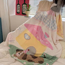 GobekUsa Kids Cartoon Milk Velvet Nap Blanket: Soft & Warm Quilt for All Seasons
