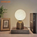 GobekUsa Black Iron Glass Ball Table Lamps - Nordic LED Lighting Fixture for Home Decor