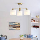 GobekUsa LED Black/Gold Ceiling Chandelier with Lampshade for Elegant Living Room Decor