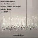 GobekUsa Crystal Branch Chandelier: Nordic LED Pendant Light for Home Décor & Wedding Lighting