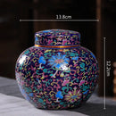 GobekUsa Enamel Tea Pot Ceramic Storage Jar - Airtight Coffee Container