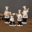 GobekUsa Bearded Chef Resin Figure Sculpture Modern Kitchen Desk Decor Ornaments