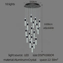 GobekUsa Cylindrical Crystal Chandelier: Modern Villa Living Room Lamp for Stylish Interiors.