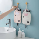 GobekUsa Cartoon Embroidery Hanging Hand Towel - Soft, Absorbent, Quick Dry Towel