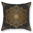 GobekUsa Black Gold Mandala Luxury Printed Pillowcase §