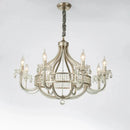 GobekUsa Crystal Chandelier: Elegant France Chrome Pendent Lamp for Living Room, Dining Room, Bedroom