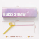 GobekUsa Glass Flower Handle Stir Bar for Coffee Cocktails Mixology and Home Parties