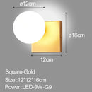GobekUsa Glass Ball LED Wall Lamp for Bedroom Living Room Indoor Lighting